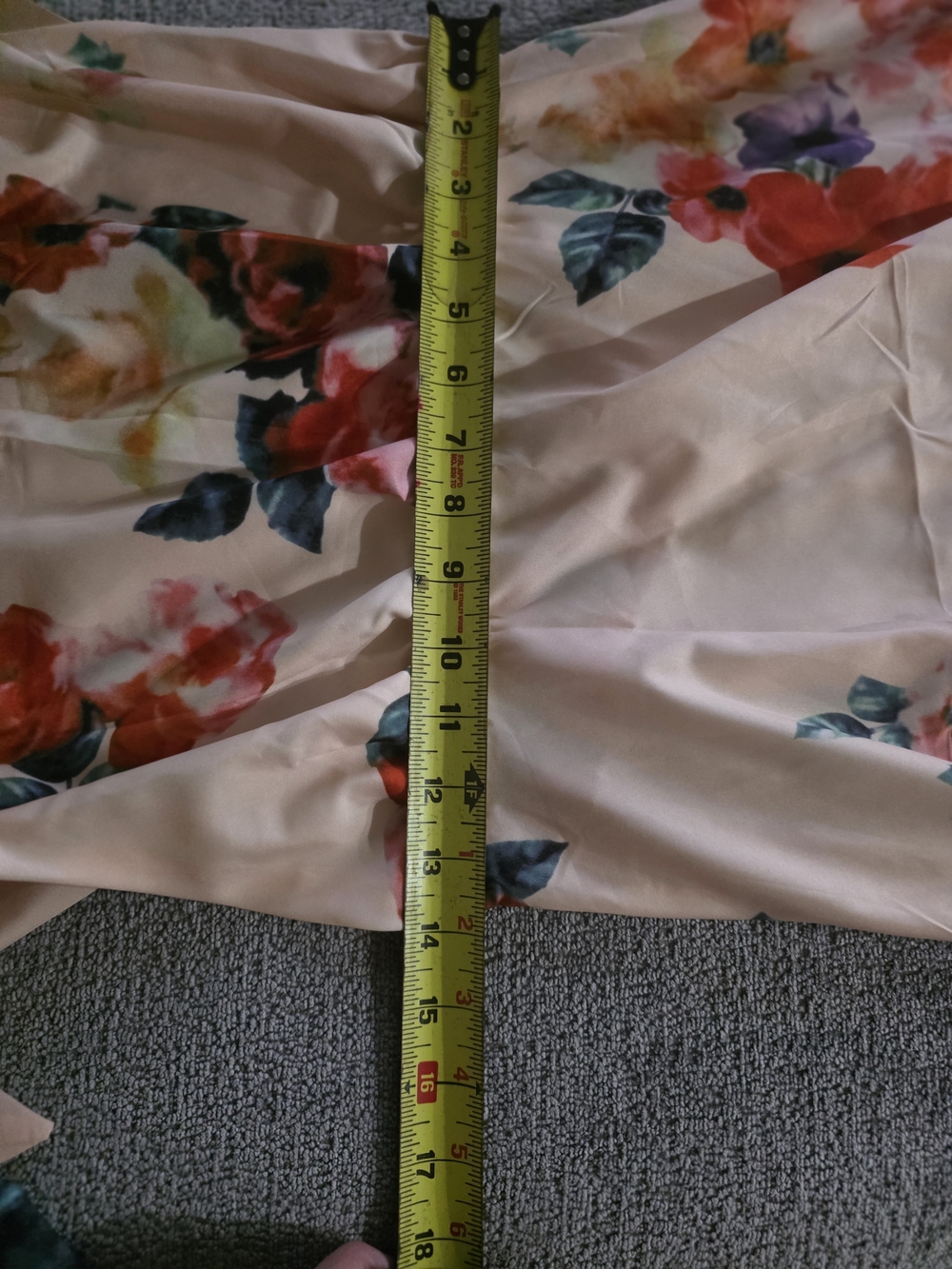 Peach Floral Tie-Shoulder Maxi Size Large - Picture 6 of 6